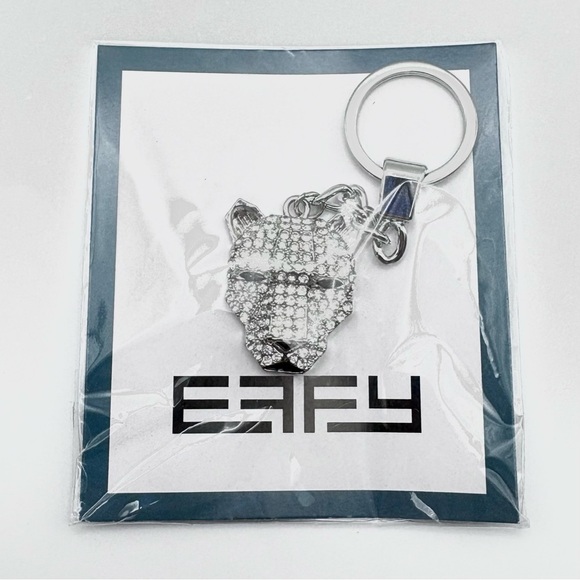 New Effy Rhinestone Panther Silver-Tone Keychain - Picture 5 of 5